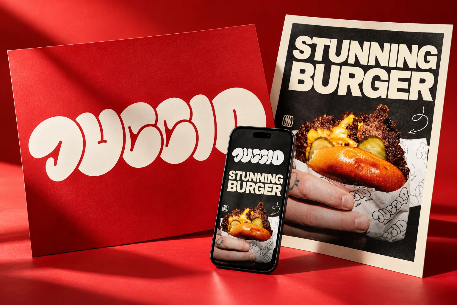 Mockup Duccio: campagna con poster e smartphone